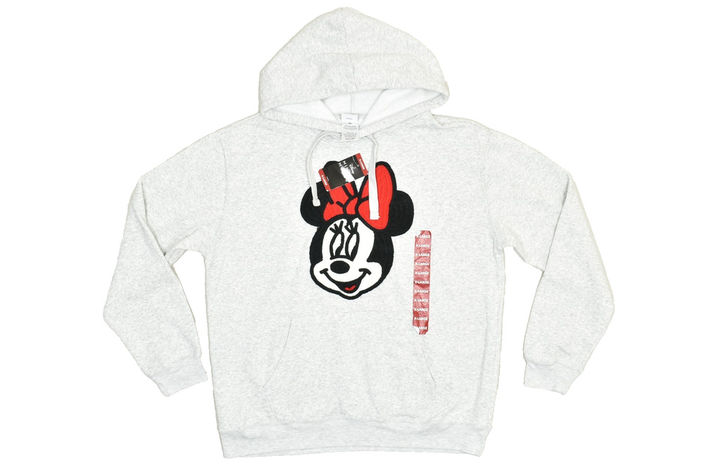 NEW Disney Minnie Mouse Women's Heather Gray Hoodie Plus Size XL New w/ Tags